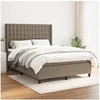 Image de Boxspring met matras stof taupe 140x200 cm3131757