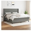 Image de Boxspring met matras stof donkergrijs 160x200 cm3131762