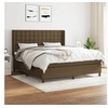 Image de Boxspring met matras stof donkerbruin 160x200 cm3131764