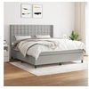 Image de Boxspring met matras stof lichtgrijs 180x200 cm3131769