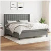 Image de Boxspring met matras stof donkergrijs 180x200 cm3131770