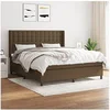 Image de Boxspring met matras stof donkerbruin 180x200 cm3131772