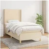 Image de Boxspring met matras stof cràmekleurig 90x190 cm3131798