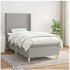 Image de Boxspring met matras stof lichtgrijs 100x200 cm3131809