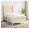 Image de Boxspring met matras stof cràmekleurig 100x200 cm3131814