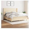 Image de Boxspring met matras stof cràmekleurig 160x200 cm3131846