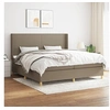 Image de Boxspring met matras stof taupe 200x200 cm3131861