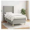 Image de Boxspring met matras stof lichtgrijs 90x190 cm3131873