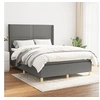 Image de Boxspring met matras stof donkergrijs 140x200 cm3131914