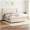 Image de Boxspring met matras stof cràmekleurig 180x200 cm3131934