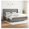 Image de Boxspring met matras stof donkergrijs 200x200 cm3131938
