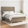 Image de Boxspring met matras stof taupe 140x200 cm3131997