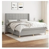 Image de Boxspring met matras stof lichtgrijs 160x200 cm3132001