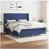 Image de Boxspring met matras stof blauw 160x200 cm3132007