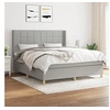 Image de Boxspring met matras stof lichtgrijs 180x200 cm3132009
