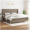 Image de Boxspring met matras stof taupe 200x200 cm3132021