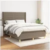 Image de Boxspring met matras stof taupe 140x190 cm3132069