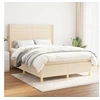 Image de Boxspring met matras stof cràmekleurig 140x190 cm3132070