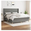Image de Boxspring met matras stof donkergrijs 160x200 cm3132082