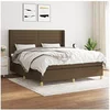 Image de Boxspring met matras stof donkerbruin 160x200 cm3132084