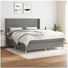 Image de Boxspring met matras stof donkergrijs 180x200 cm3132090