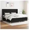 Image de Boxspring met matras stof zwart 200x200 cm3132099