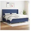 Image de Boxspring met matras stof blauw 200x200 cm3132103