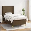 Image de Boxspring met matras stof donkerbruin 80x200 cm3132108