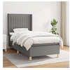 Image de Boxspring met matras stof donkergrijs 100x200 cm3132130