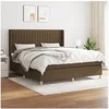 Image de Boxspring met matras stof donkerbruin 160x200 cm3132164
