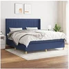 Image de Boxspring met matras stof blauw 160x200 cm3132167