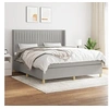 Image de Boxspring met matras stof lichtgrijs 180x200 cm3132169
