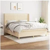 Image de Boxspring met matras stof cràmekleurig 180x200 cm3132174