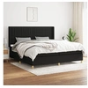 Image de Boxspring met matras stof zwart 200x200 cm3132179
