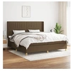 Image de Boxspring met matras stof donkerbruin 200x200 cm3132180