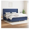 Image de Boxspring met matras stof blauw 200x200 cm3132183