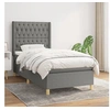 Image de Boxspring met matras stof donkergrijs 90x190 cm3132194