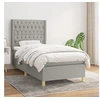 Image de Boxspring met matras stof lichtgrijs 100x200 cm3132209