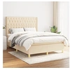 Image de Boxspring met matras stof cràmekleurig 140x200 cm3132238