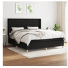 Image de Boxspring met matras stof zwart 160x200 cm3132243