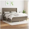 Image de Boxspring met matras stof taupe 160x200 cm3132245