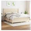 Image de Boxspring met matras stof cràmekleurig 160x200 cm3132246