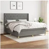 Image de Boxspring met matras stof donkergrijs 180x200 cm3132250
