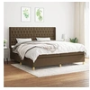 Image de Boxspring met matras stof donkerbruin 200x200 cm3132260