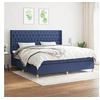 Image de Boxspring met matras stof blauw 200x200 cm3132263