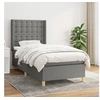 Image de Boxspring met matras stof donkergrijs 90x190 cm3132274