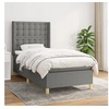 Image de Boxspring met matras stof donkergrijs 90x200 cm3132282