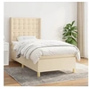 Image de Boxspring met matras stof cràmekleurig 90x200 cm3132286