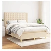 Image de Boxspring met matras stof cràmekleurig 140x200 cm3132318
