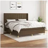 Image de Boxspring met matras stof donkerbruin 160x200 cm3132324